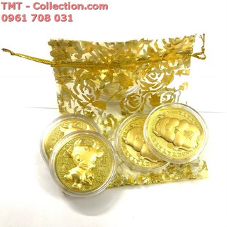 Túi vải hoa văn 10x12cm, Dùng đựng vật phẩm sưu tầm, đồng xu, vật phẩm phong thủy-TMT Collection - SP005025