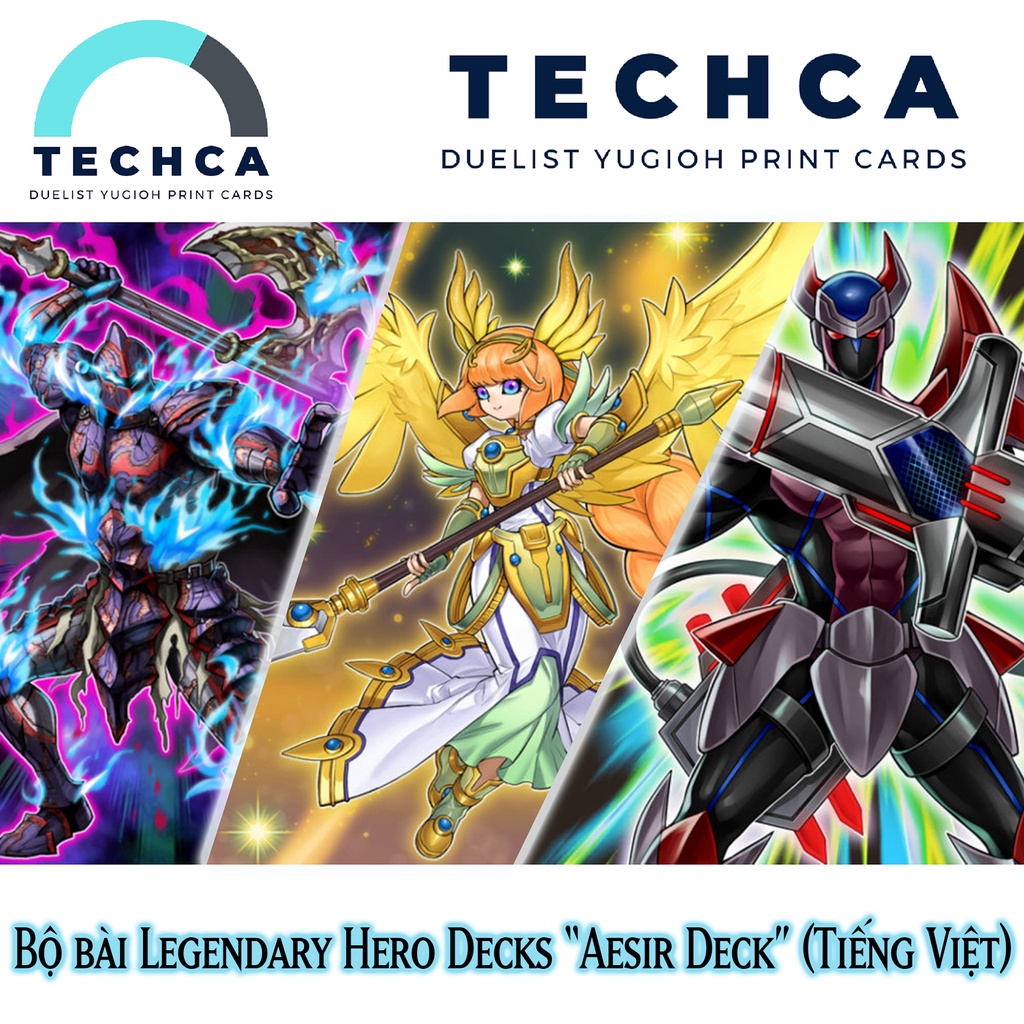 Bài In Tiếng Việt - Bộ bài Yugioh - Bộ bài Legendary Hero “Aesir Deck”
