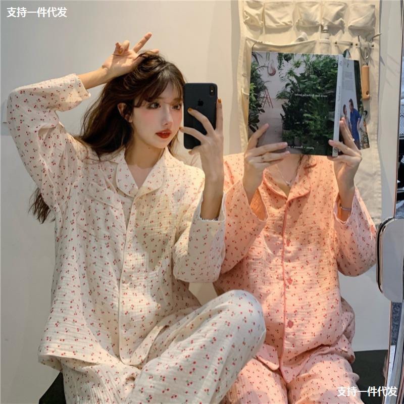 BỘ PIJAMA CHẤT ĐŨI XÔ HOẠ TIẾT CHERRY - bộ ngủ dễ thương hàng thiết kế | BigBuy360 - bigbuy360.vn