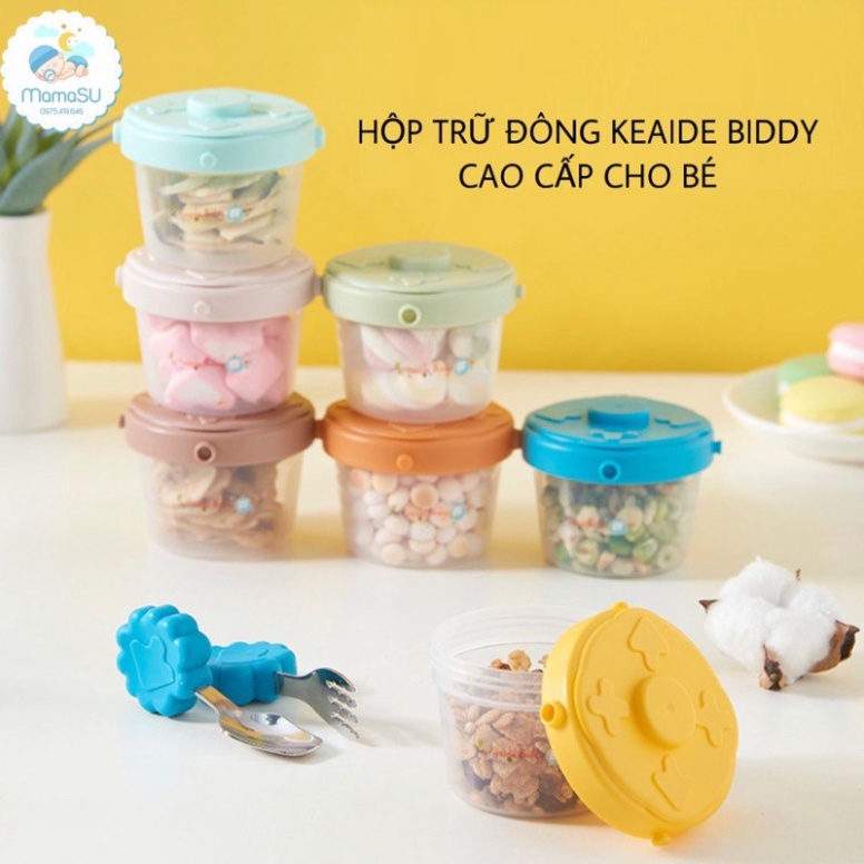 (Set 2 chiếc) Hộp trữ đông Keaide Biddy cao cấp cho bé ăn dặm - Hộp đựng thực phẩm