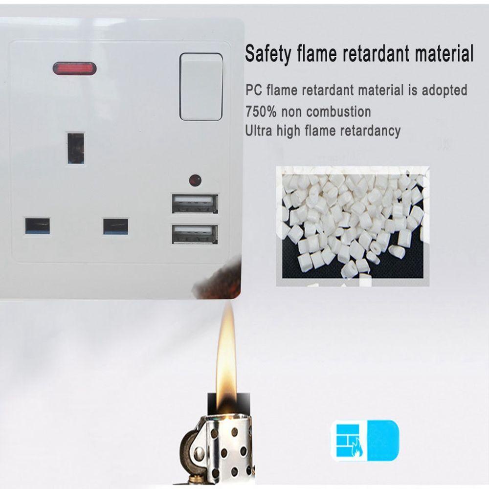 Ổ Cắm Điện USB Tiêu Chuẩn UK Có Đèn LED Hiển Thị 1 Mới