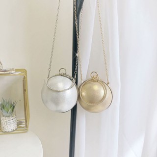 Clutch hình tròn quai đá dự tiệc