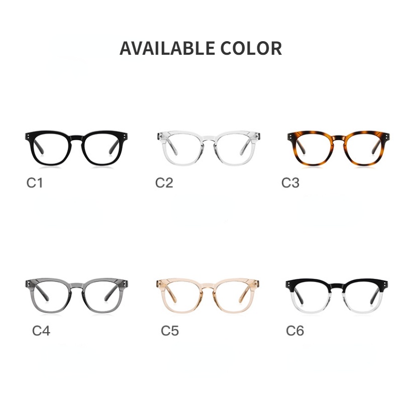 Kính Mát Gọng Oval Chống Ánh Sáng Xanh Phong Cách Hàn Quốc Cổ Điển Thời Trang