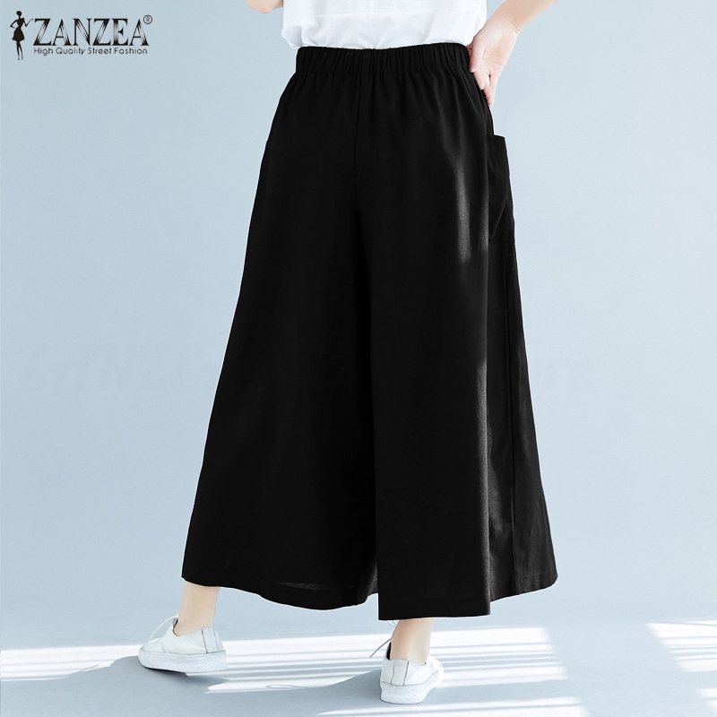 ZANZEA Quần dài ống rộng thời trang cá tính dành cho nữ