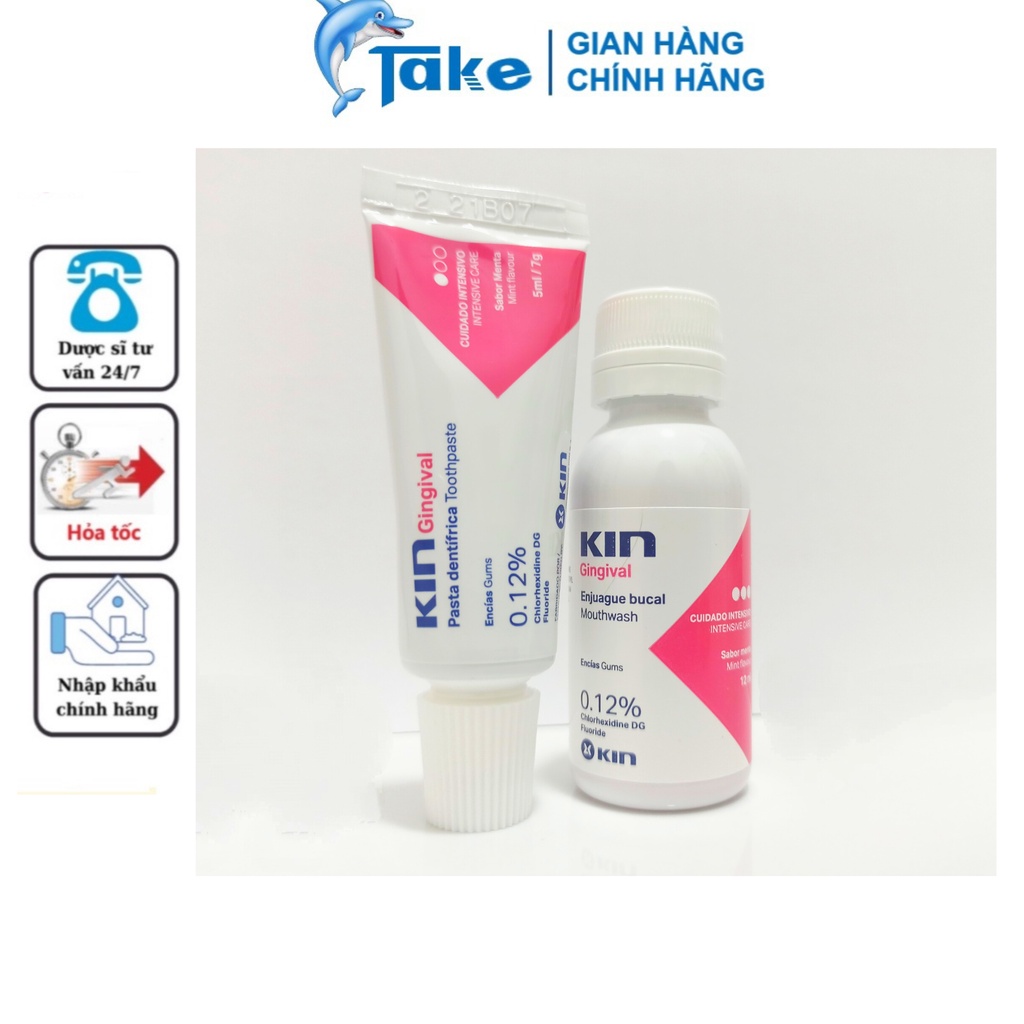 TAKE Store|     Combo Kin Mini - Kin Gingival ® Viêm Nướu, Viêm lợi, Nhiệt Miệng, Chảy máu chân răng