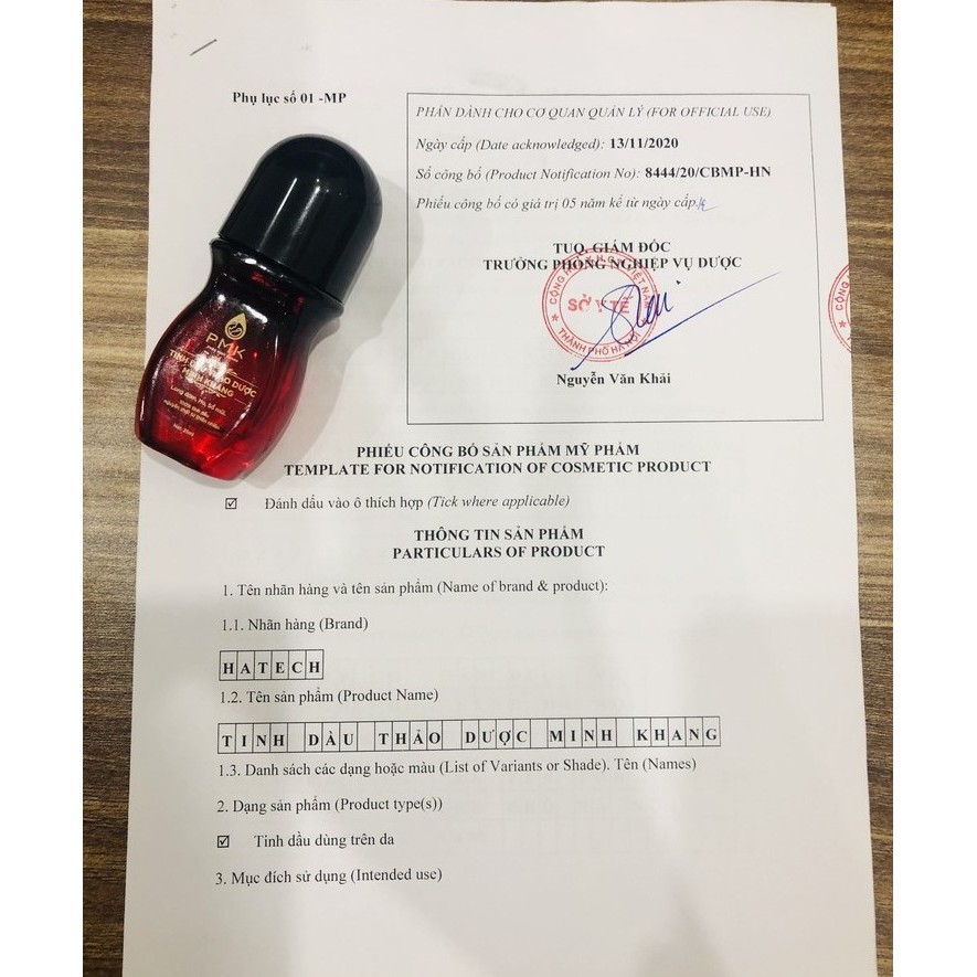 Tinh dầu Minh Khang