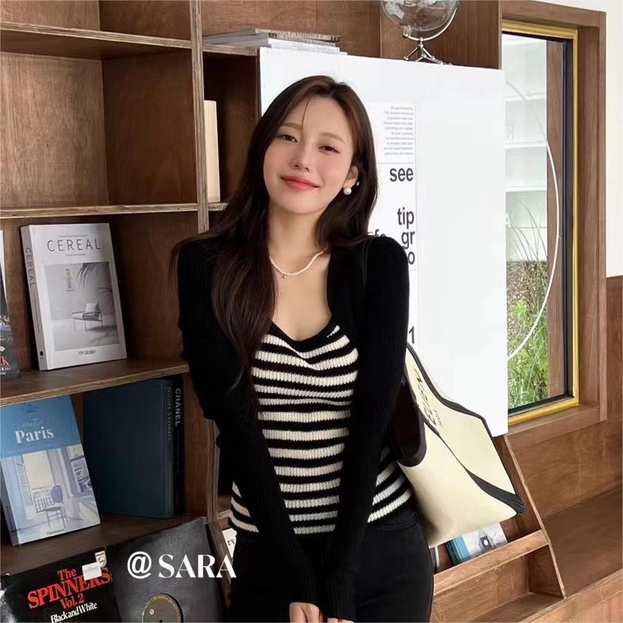 NRVP Áo Sweater Dệt Kim Dài Tay Thiết Kế Mới Thời Trang Theo Phong Cách Hàn Quốc Cho Nữ