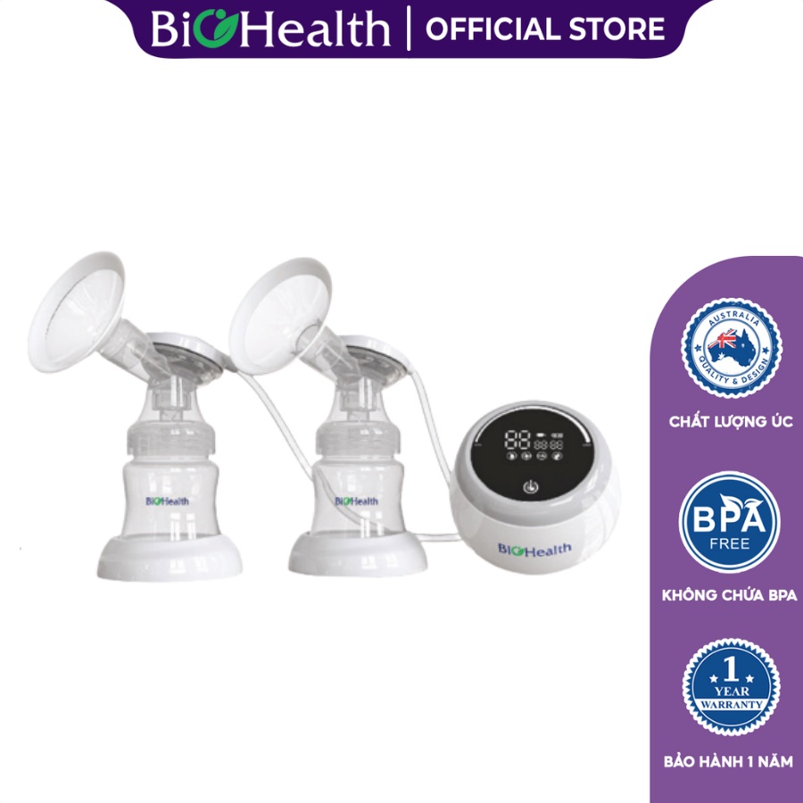 Máy Hút Sữa Điện Đôi IE SMART - 30 Cấp Độ Hoạt Động - Hút Êm Ái - Đèn Led Cảm Biến Chính Hãng Biohealth
