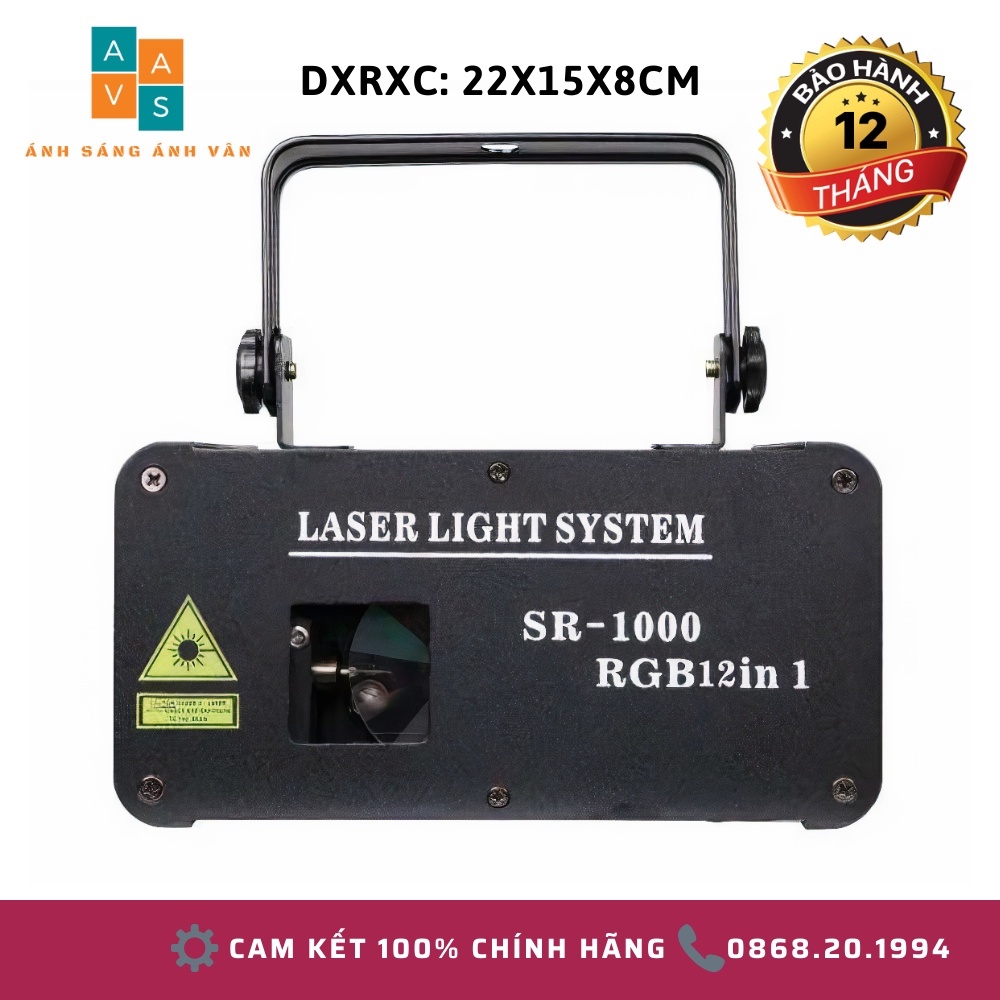 Đèn Laser Chiếu Hình 3D-1W 12in1 Dùng Cho Bay Phòng Karaoke KTV