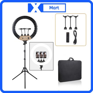 Đèn Led Livestream 45CM ZB-F348 chính hãng công suất cực lớn - Đèn Livestream có 3 giá đỡ điện thoại và remote