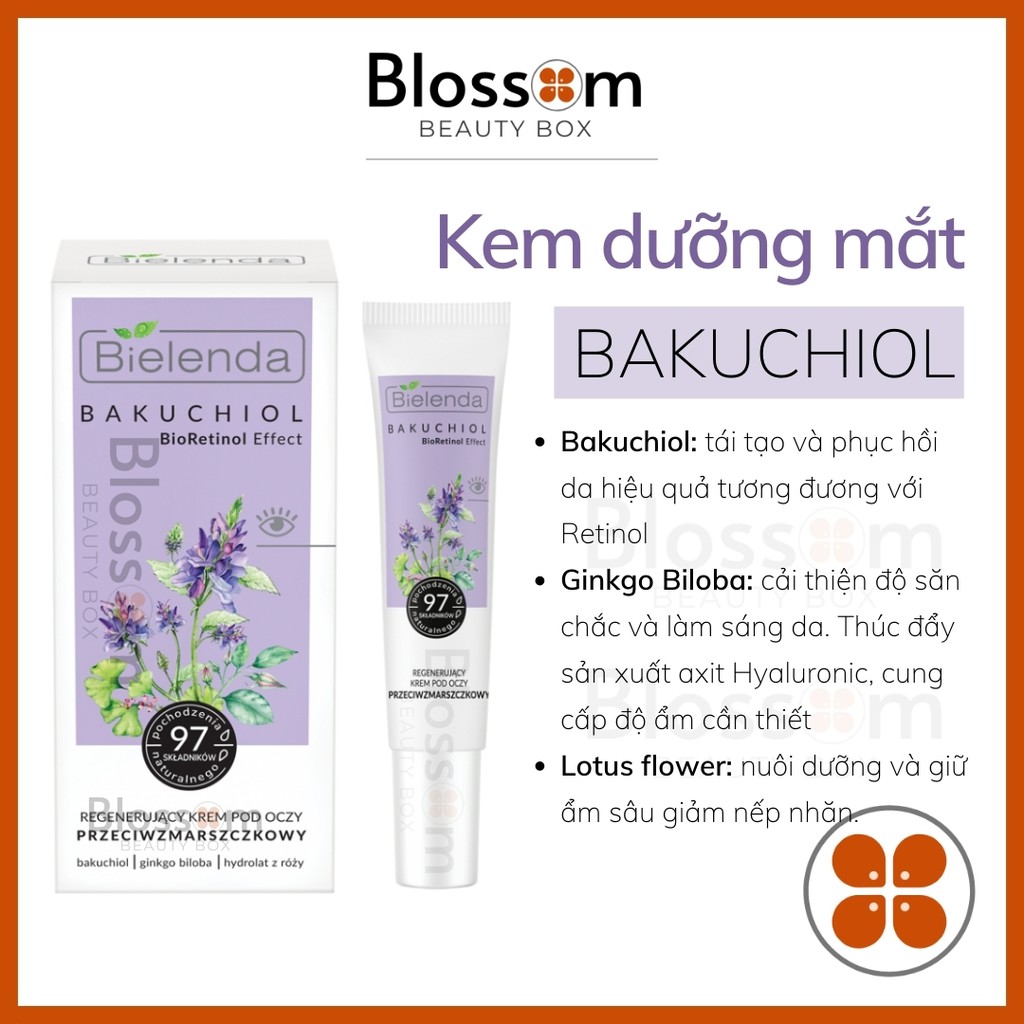 Kem dưỡng mắt BAKUCHIOL BIELENDA 15ml - BioRetinol