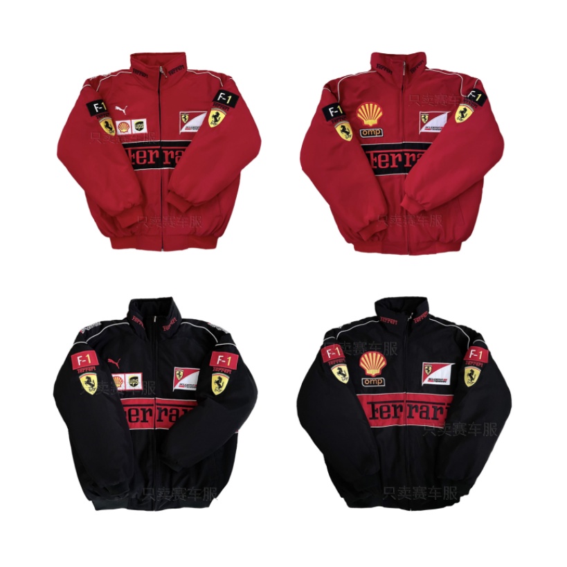 Áo Khoác Phong Cách Hip Hop Retro Thêu Hình Hoa Kỳ F1