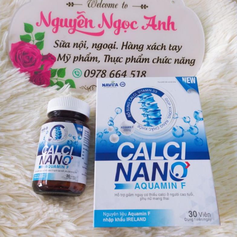 Viên uống Calci Nano Aquamin F - Bổ sung canxi, vitamin D3 giúp xương, răng chắc khỏe hộp 30 viên