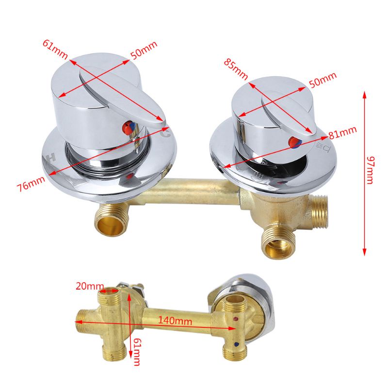 Van nước 2/3/4/5 hướng bằng đồng thau chuyên dụng cho nhà bếp/phòng tắm