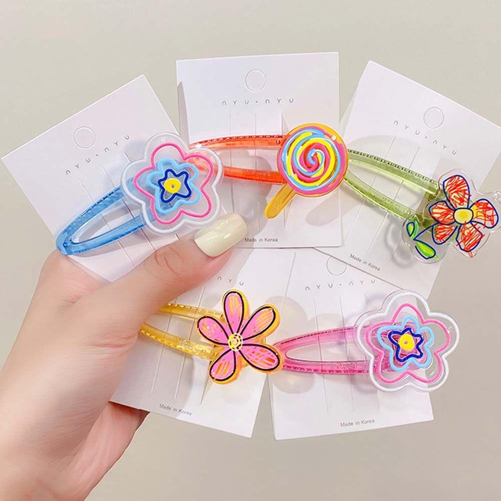 Kẹp Tóc Hình Hoa Bằng Acrylic Màu Kẹo Phong Cách Hàn Quốc Thời Trang Xuân Hè Cho Nữ