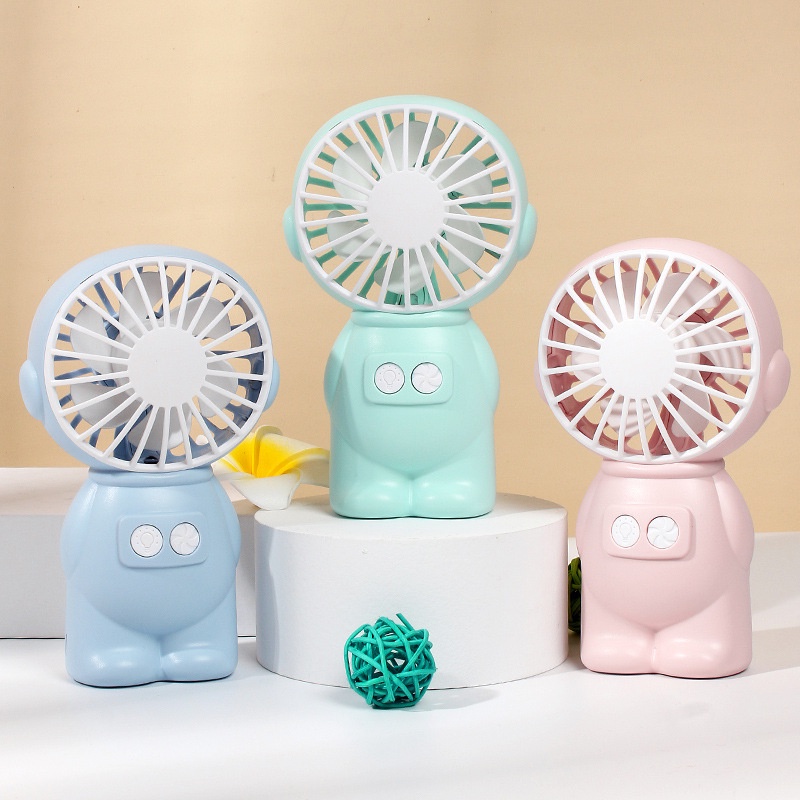 Quạt Mini Cầm Tay Để Bàn Có Đèn Ban Đêm Phong Cách Mới