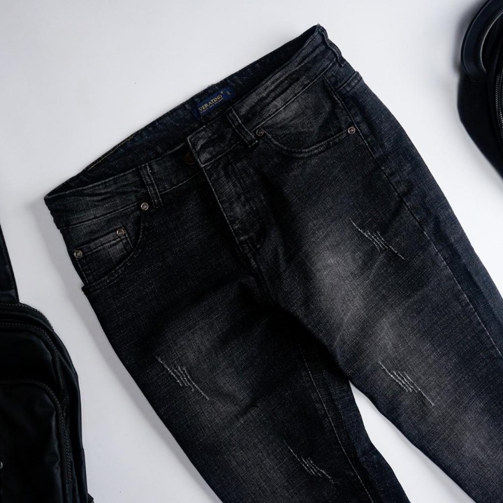 Quần jean nam dáng côn, vải jean cao cấp vải co giãn nhẹ cực bền màu không phai | BigBuy360 - bigbuy360.vn