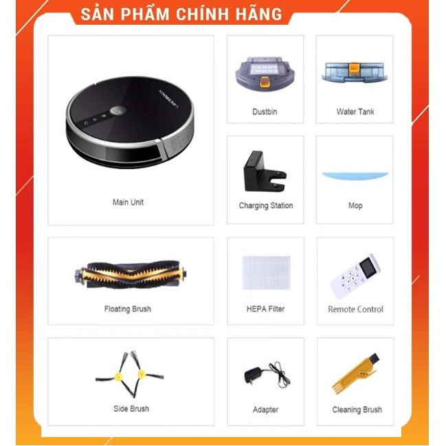 [ HÀNG CHÍNH HÃNG]Robot hút bụi lau nhà Liectroux C30B -Hàng mới nguyên seal 100%- App sử dụng tiếng Việt