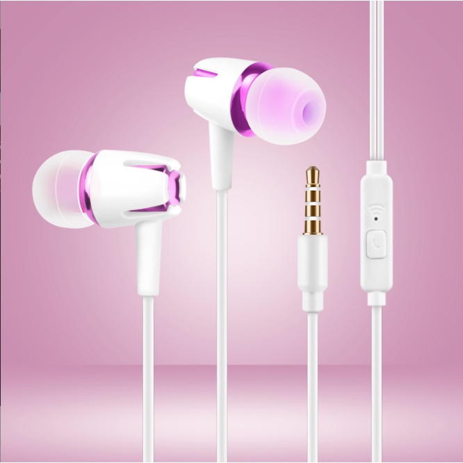 ✔COD Tai nghe nhét tai đầu 3.5mm âm thanh siêu trầm dành cho Android IOS Four colors available