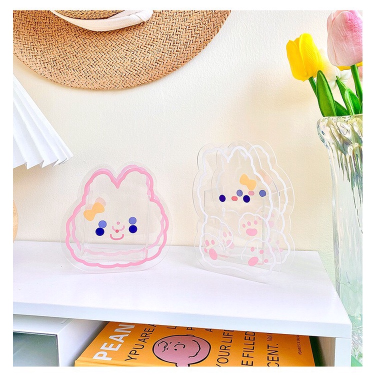 Ống đựng bút trong suốt cute decor bàn học