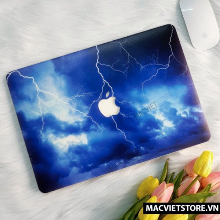 Ốp Macbook Hình Tia Sét Xanh Đủ Dòng (Tặng Kèm Phủ Phím Và Set Nút Chống Bụi)