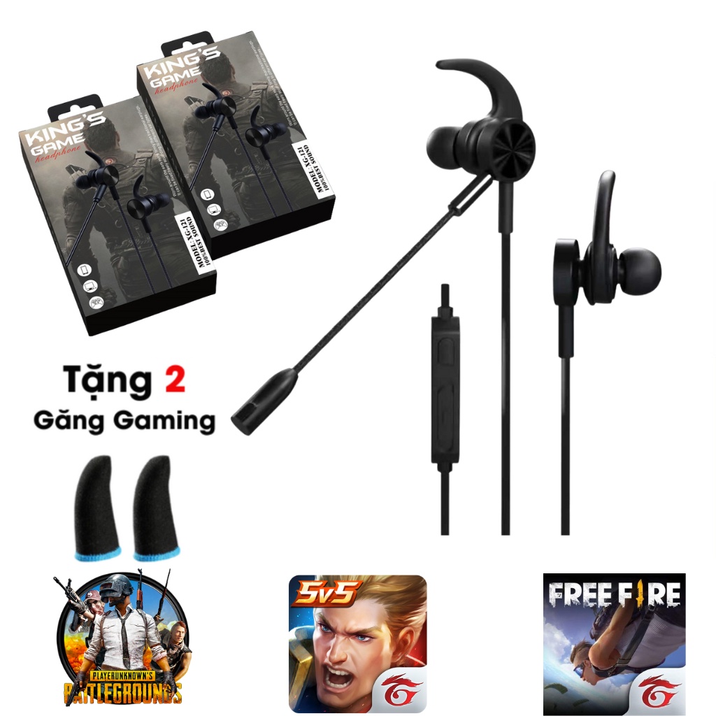 Tai Nghe Gaming XG-121 Có Dây Nhét Tai Chơi Game PUBG/FF/ROS/Tốc Chiến Chống Ồn Có Mic Cho PC và các dòng điện thoại