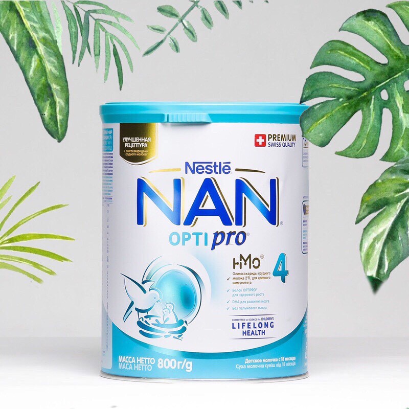 Sữa Bột Lon Nan Nga Số 1 ,2 ,3 ,4 Hộp 400gr ,800gr Mẫu Mới Hmo Cho Bé