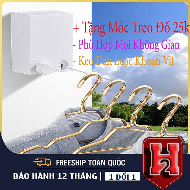 Dây Phơi Quần Áo Thông Minh❤️FREE SHIP❤️Giàn Phơi Quần Áo Gấp Gọn Inox Siêu Rẻ