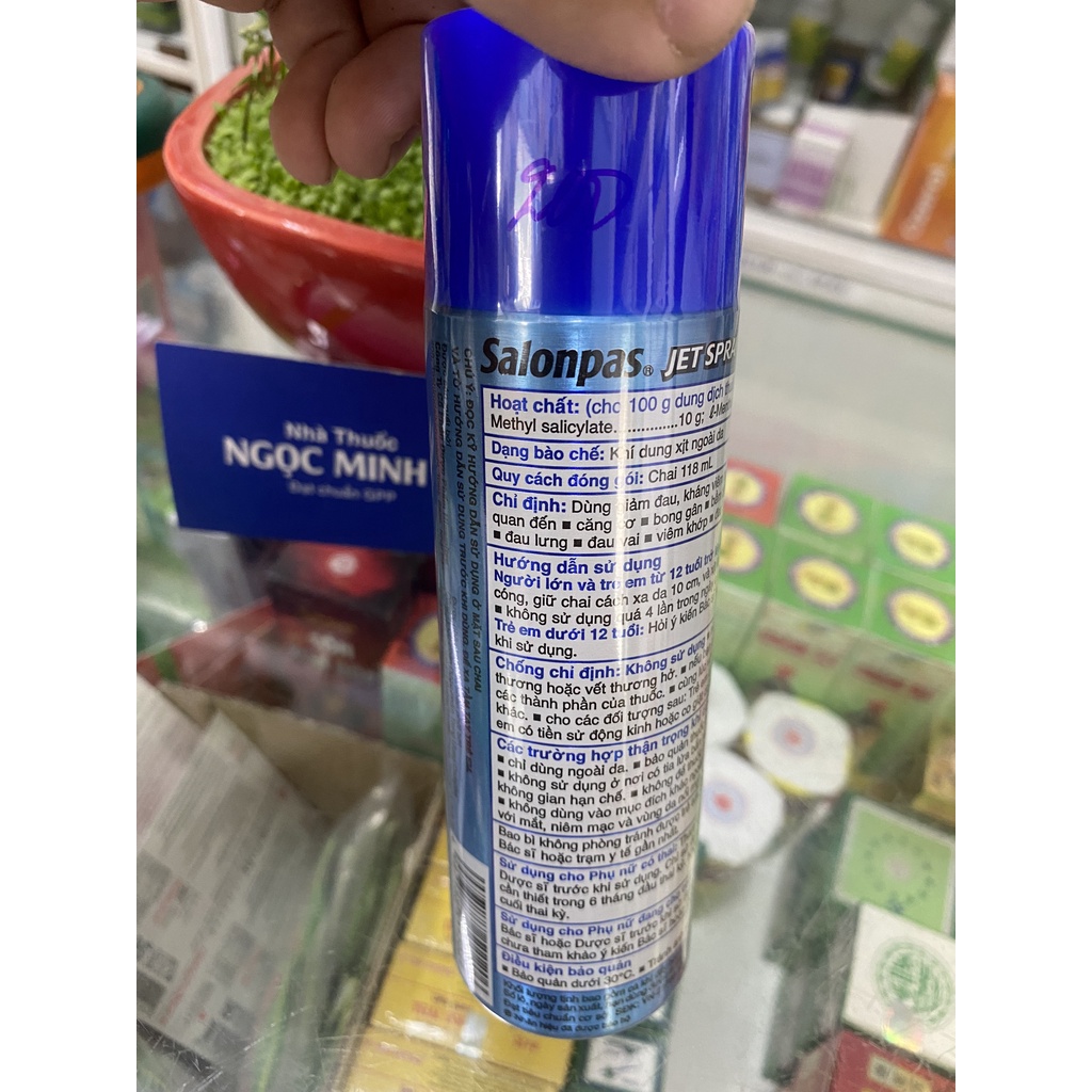 ✅ [Chính Hãng] Salonpas Xịt , Gel giảm đau Jet Spray CHAI XỊT , Tuýp gel