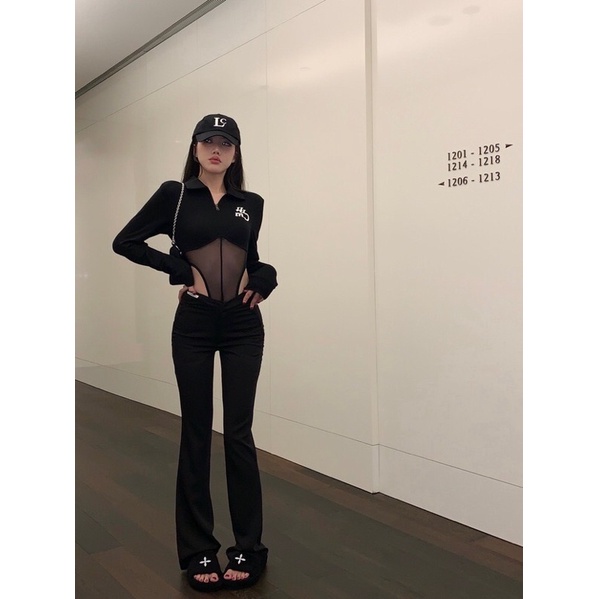 [SẴN] Bodysuit Lưới Dài Tay Phong Cách Quyến Rũ Cá Tính | BigBuy360 - bigbuy360.vn
