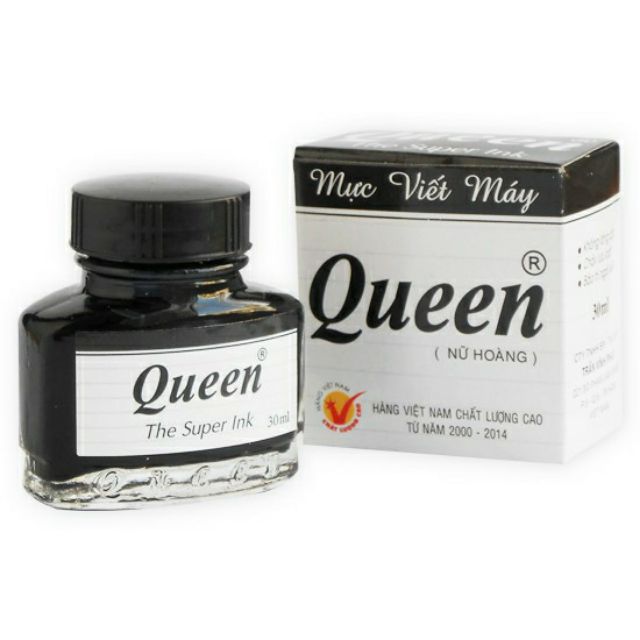 [Mã 151LSSALE giảm 10k đơn 50k] Mực bút máy viết máy QUEEN 30 ml