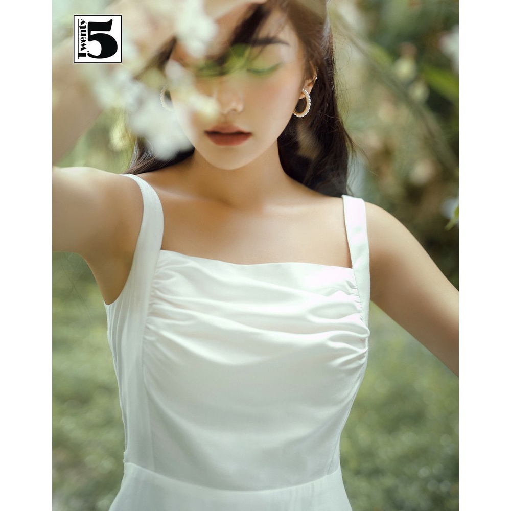 Đầm váy nữ dự tiệc dạo phố 2 dây nhún ngực Twentyfive TD30