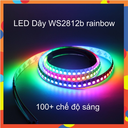 Bộ đèn LED dây dán 5050 WS2811 (60 bóng/1m) phủ keo chống nước - Rainbow