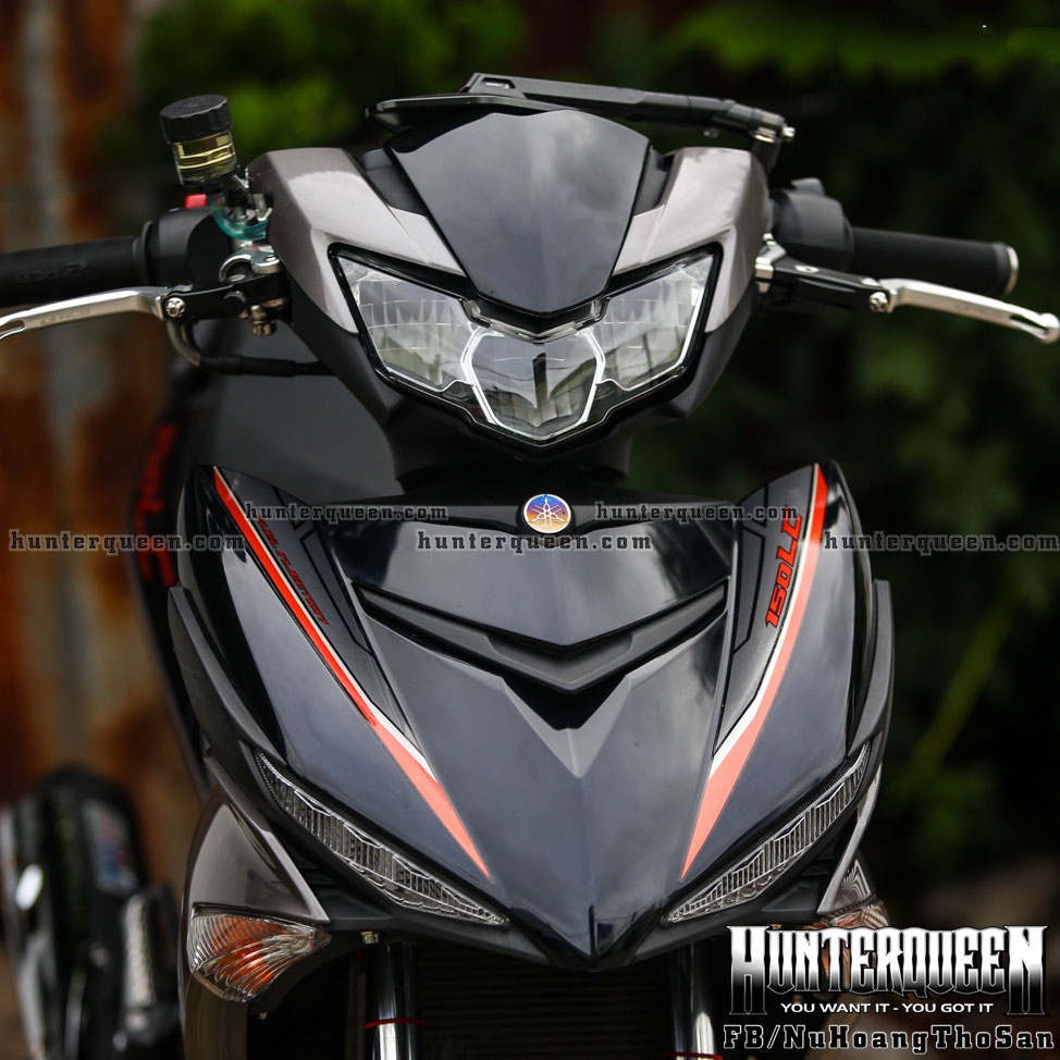 Tem rời cao cấp LC mới nhất hot 2022. Decal cam, dán xe Exciter 150 xám, mặt nạ đen. Chỉnh sửa hợp xe của khách