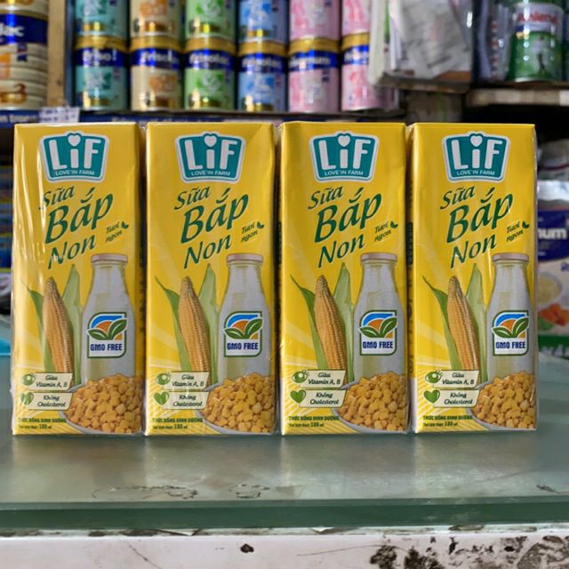 Lốc Sữa Bắp Non LIF ( 180ml x 4 hộp)