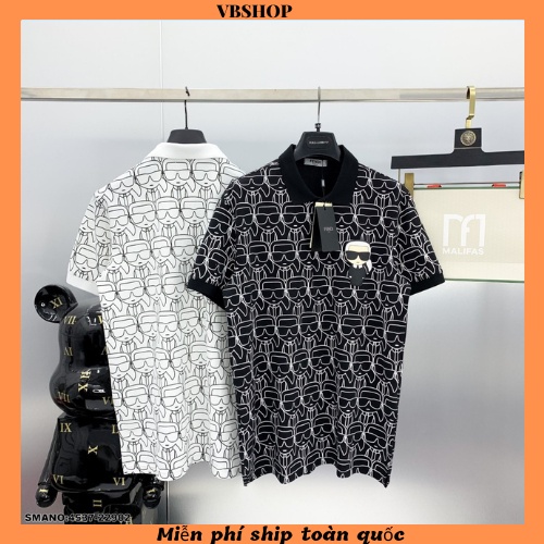 Áo thun nam ngắn tay cổ polo thêu hình vải cotton co giãn thoải mái, thấm hút mồ hôi form regular VBSHOP054