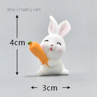 Mô Hình Thỏ Cà Rốt Hoạt Hình Đáng Yêu Bằng Nhựa Dùng Trang Trí