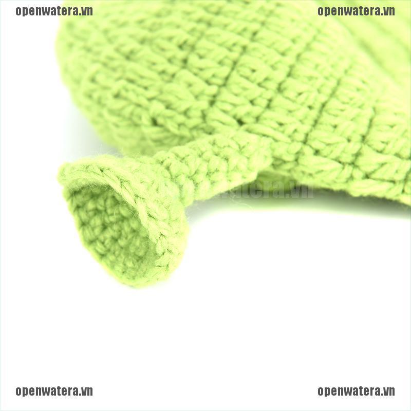 Mũ Len Mùa Đông Unisex Hình Quái Vật Shrek Màu Xanh Lá Vui Nhộn