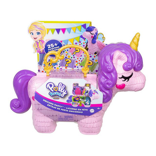 Đồ Chơi Mô Hình POLLY POCKET Và Bữa Tiệc Bất Ngờ Cùng Rainbow Unicorn GKL24
