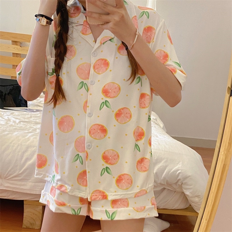Bộ ngủ pijama ngắn tay nhiều màu | BigBuy360 - bigbuy360.vn