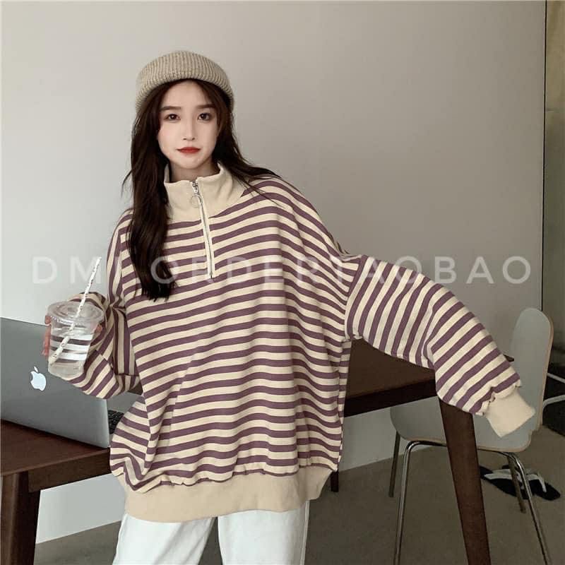 Áo len sweater cổ kéo khóa 🐻
