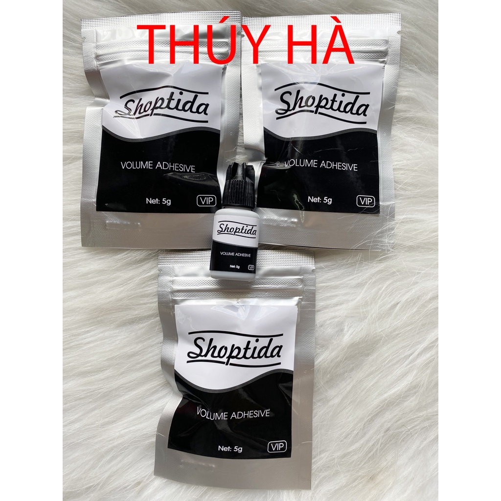 Keo nối mi ít cay siêu bền Shoptida - dụng cụ nối mi thuý hà