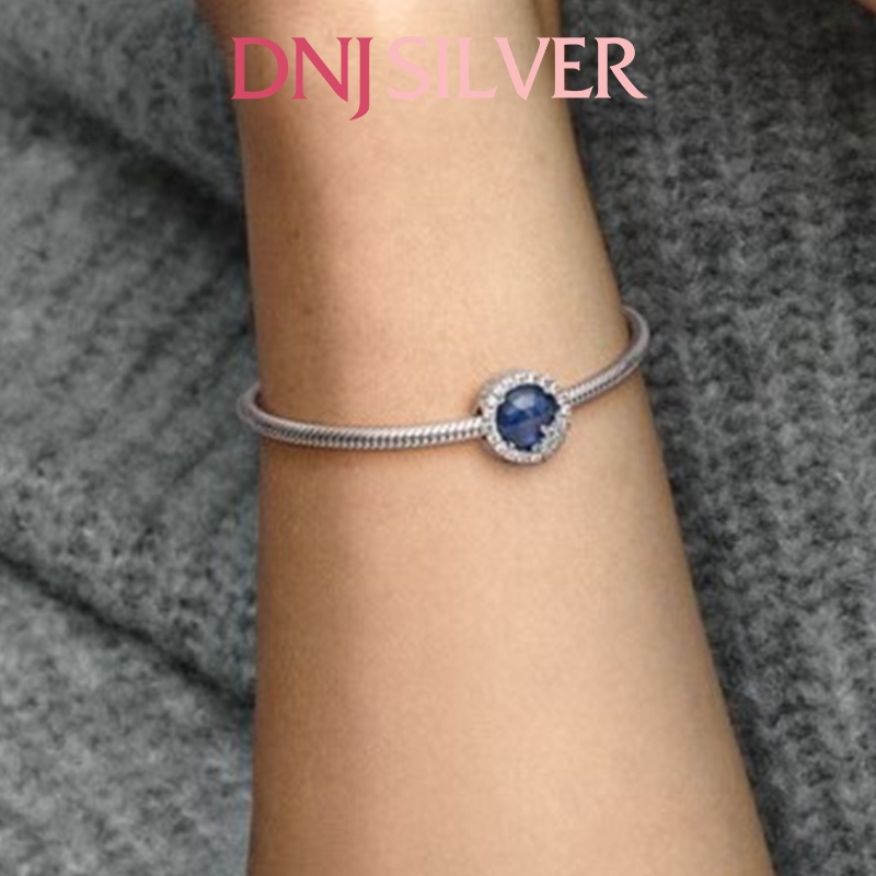 Charm bạc 925 cao cấp, hàng chuẩn bạc - Charm Blue Dazzling Snowflake thích hợp để mix vòng tay charm
