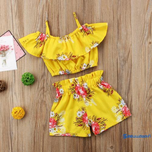 Set Áo Thun 3 Lỗ &amp; Quần Short Cho Bé Gái