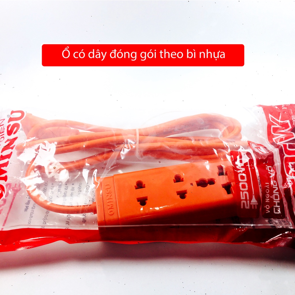 Ổ cắm điện đa năng thương hiệu OMINSU chịu tải cao đến 2500W loại không dây và có dây