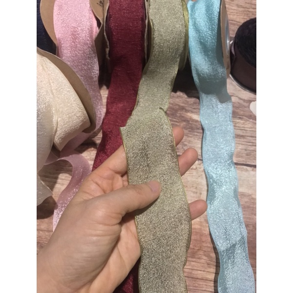 4m ruy băng lụa xốp viền rộng 38mm