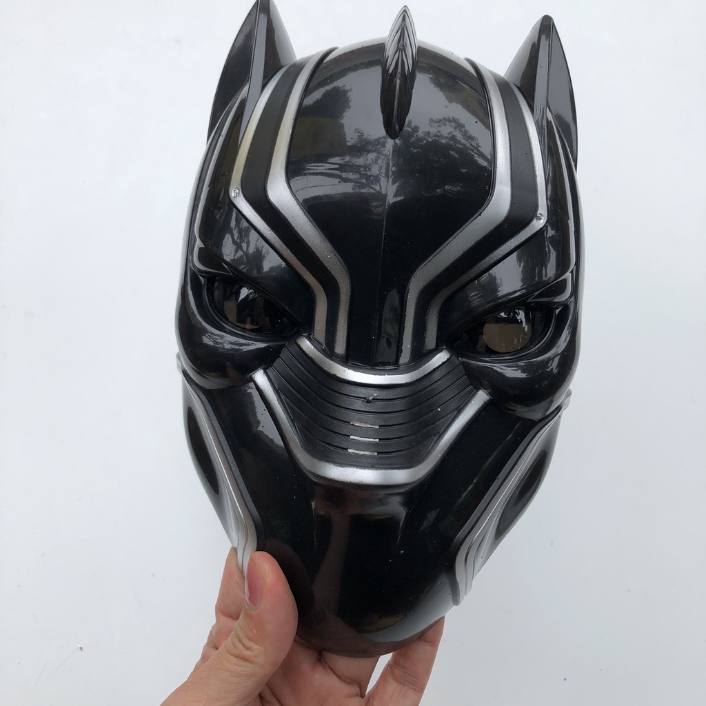 Mặt nạ chiến binh báo đen Black Panther có đèn phát sáng hóa trang Trung thu , Halloween cho bé