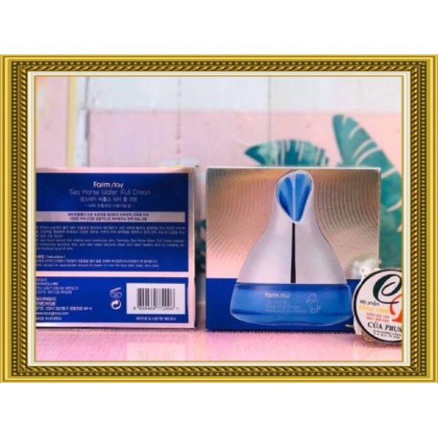 Kem dưỡng trắng da và chống nhăn FarmStay Visible Difference Sea Horse Water Full Cream 50g