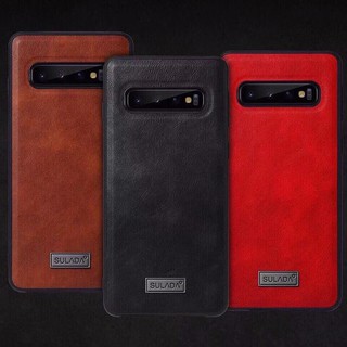 Ốp lưng sulada vân da cho galaxy s9/ s9 plus/ s10/ s10 plus viền tpu chống sốc