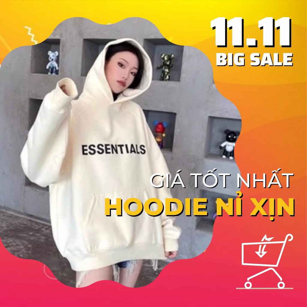 Áo Hoodie ESSENTIALS Nỉ Bông Hàng Cao Cấp Chuẩn Xịn THUS-A2N01